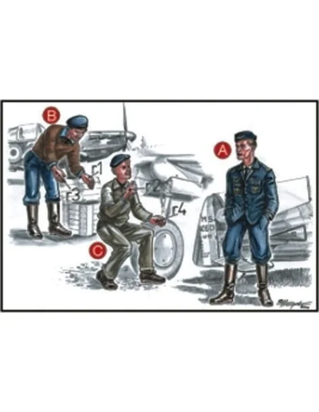 [NO_DESC] Französische Mechaniker und Pilot, 1/72 - CMK 129-F72046