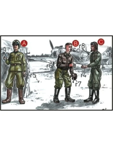 Sowjetische Piloten und Mechaniker, 1/72 - CMK 129-F72047
