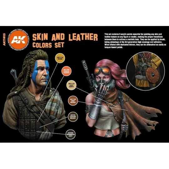 SKIN AND LEATHER COLORS SET - AK Interactive AK11613
