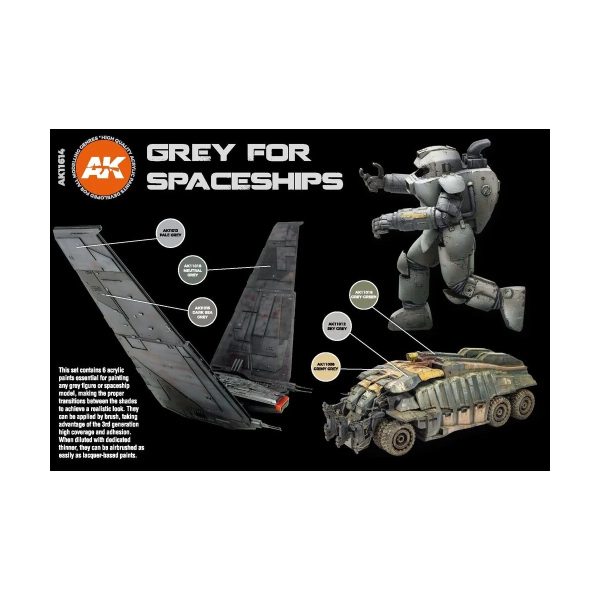 GREY FOR SPACESHIPS SET - AK Interactive AK11614