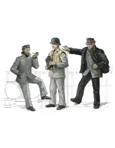 S-100 Crew for AA gun 3, 7cm für Schnellboot S-100, 1/72 - CMK 129-...