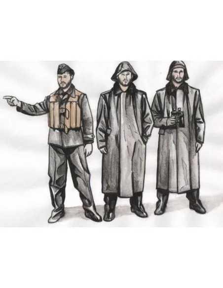 U-Boat U-IX Crew with Raincoats f.Revell, 1/72 - CMK 129-F72250