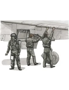 French pilot and two mechanics f.1/72 Special Hobby Mirage F.1C mod...