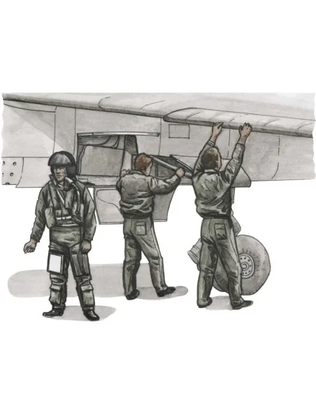 French pilot and two mechanics f.1/72 Special Hobby Mirage F.1C mod...