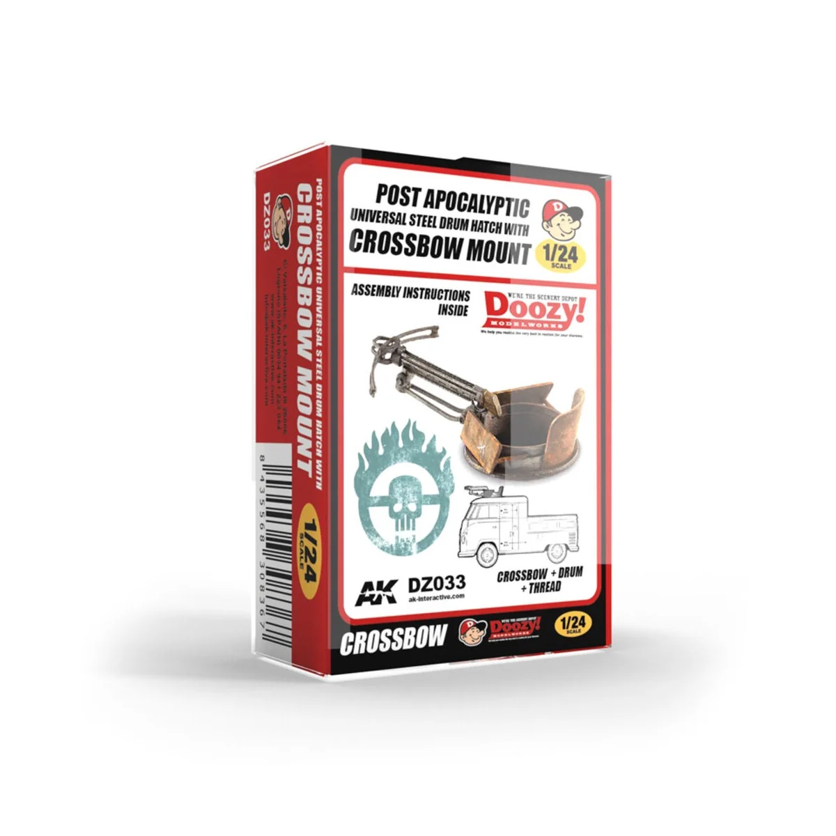 UNIVERSAL STEEL DRUM HATCH WITH CROSSBOW MOUNT / BALLESTA POST APOC...