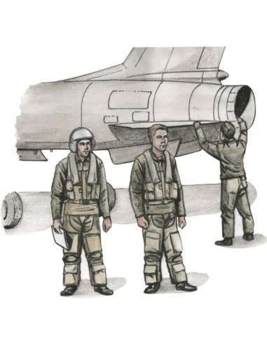Two French Pilots and a Mechanic, 1/72 - CMK 129-F72308