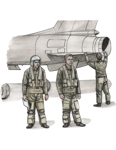 Two French Pilots and a Mechanic, 1/72 - CMK 129-F72308