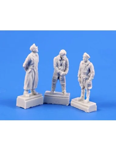 He 162-Three Pilot figures, each i.different gear:Great Coat, Flyin...