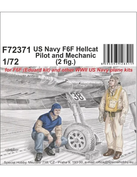 [NO_DESC] US Navy F6F Hellcat Pilot and Mechanic, 1/72 - CMK 129-F7...