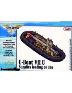 U-Boot VII Supplies loading on sea (food, ammo boxes, boat, 1x torp...