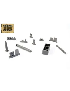 U-Boot IX Bow Torpedo w/Loading Winch and Cart, for Revell kit, 1/7...