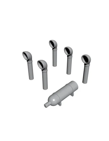 PT-109 Boat Deck Set(Smoke Generator, Ventilation Funnels), 1/72 - ...