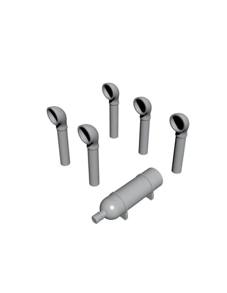 PT-109 Boat Deck Set(Smoke Generator, Ventilation Funnels), 1/72 - ...