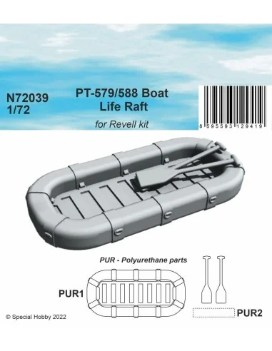 PT-579/588 Boat Life Raft, 1/72 - CMK 129-N72039