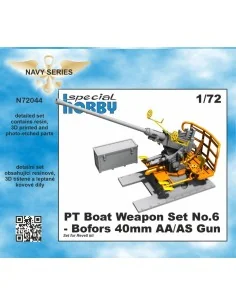 PT Boat Weapon Set No.6 - Bofors 40mm AA/AS Gun, 1/72 - CMK 129-N72044
