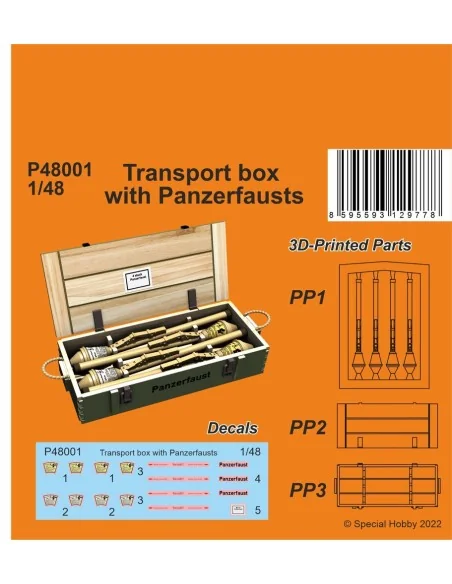 Transport box with Panzerfausts, 1/48 - CMK 129-P48001