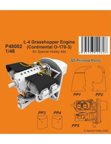 [NO_DESC] L-4 Grasshopper Engine (Continental O-170-3), 1/48 - CMK ...
