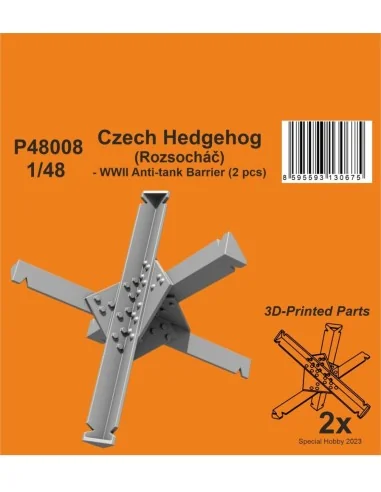 Czech Hedgehog (Rozsochá?) - WWII Anti-tank Barrier (2 pcs), 1/48 -...