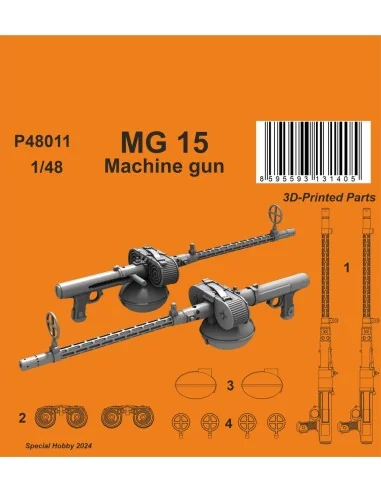 MG 15 Machine gun (2 pcs.), 1/48 - CMK 129-P48011