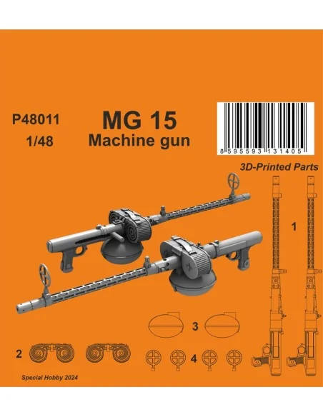 MG 15 Machine gun (2 pcs.), 1/48 - CMK 129-P48011