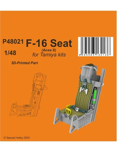 F-16 Seat (Aces II) / for Tamiya kits, 1/48 - CMK 129-P48021