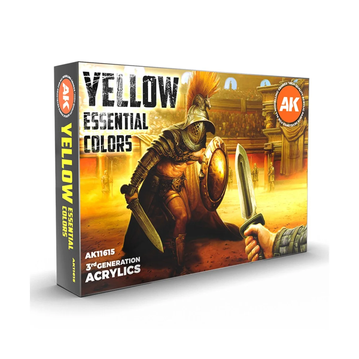 YELLOW ESSENTIAL COLORS 3GEN SET - AK Interactive AK11615 YELLOW ESSENTIAL COLORS 3GEN SET - AK Interactive AK11615