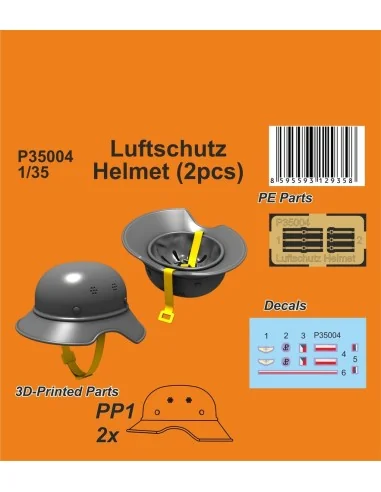 Luftschutz Helmet (2pcs), 1/35 - CMK 129-P35004