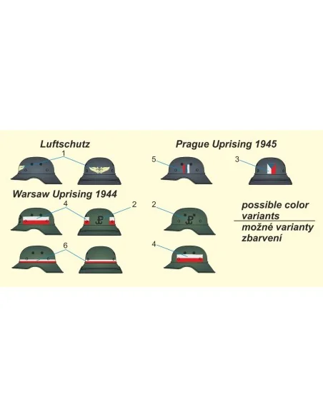 Luftschutz Helmet (2pcs), 1/35 - CMK 129-P35004