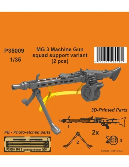 MG 3 Machine Gun - squad support variant (2 pcs), 1/35 - CMK 129-P3...
