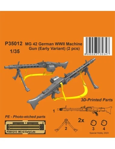MG 42 German WWII Machine Gun (Early Variant), 1/35 - CMK 129-P35012