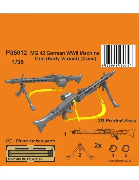 MG 42 German WWII Machine Gun (Early Variant), 1/35 - CMK 129-P35012