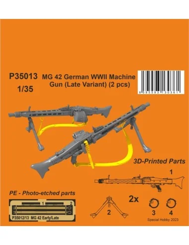 MG 42 German WWII Machine Gun (Late Variant), 1/35 - CMK 129-P35013