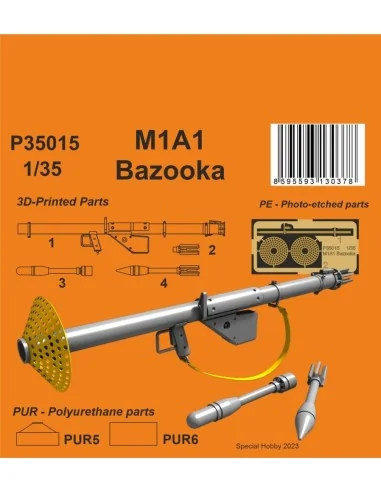 M1A1 Bazooka, 1/35 - CMK 129-P35015