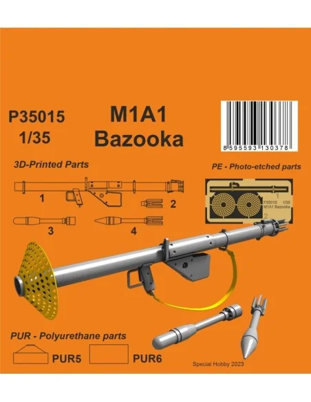 M1A1 Bazooka, 1/35 - CMK 129-P35015