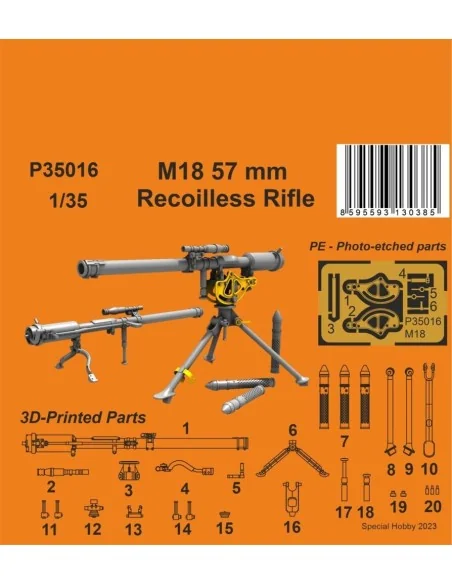 M18 57 mm Recoilless Rifle, 1/35 - CMK 129-P35016