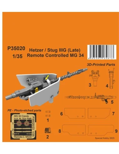 Hetzer / Stug IIIG (Late) Remote Controlled MG 34, 1/35 - CMK 129-P...
