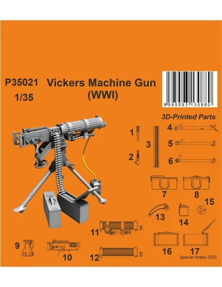 Vickers Machine Gun (WWI), 1/35 - CMK 129-P35021