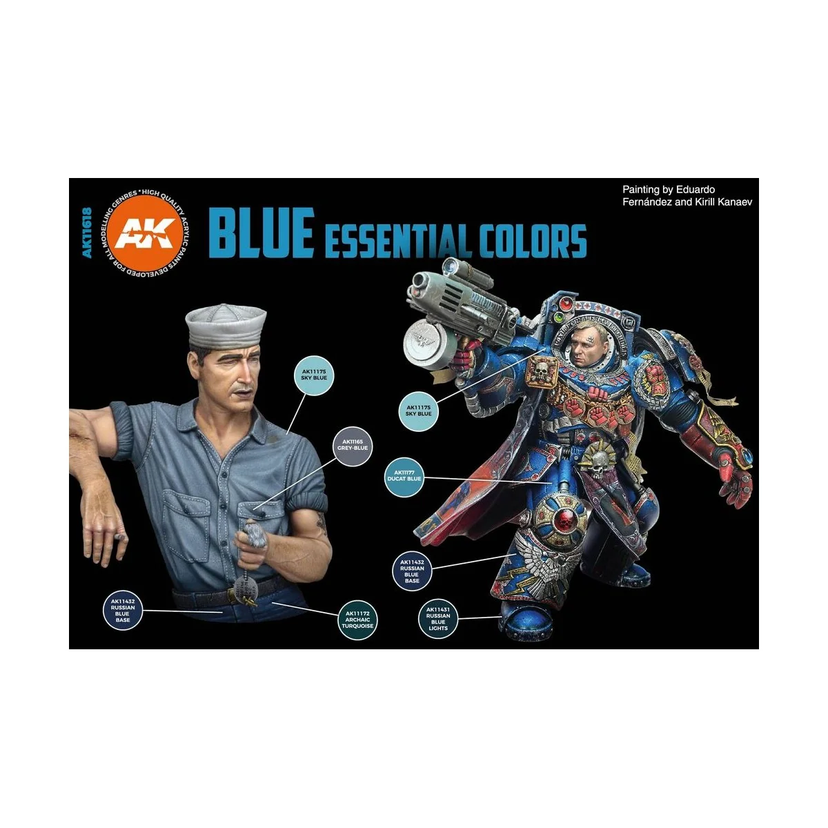 BLUE ESSENTIAL COLORS 3GEN SET - AK Interactive AK11618