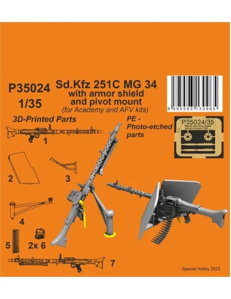 [NO_DESC] Sd.Kfz 251C MG 34 with armor shiels and pivot mount, 1/35...