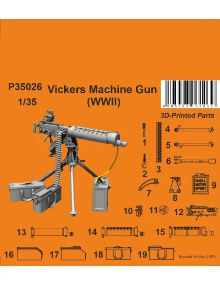 Vickers Machine Gun (WWII variant), 1/35 - CMK 129-P35026