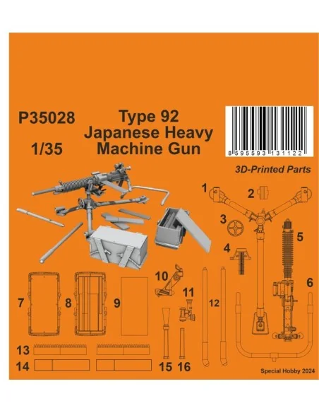 Type 92 Japanese Heavy Machine Gun, 1/35 - CMK 129-P35028