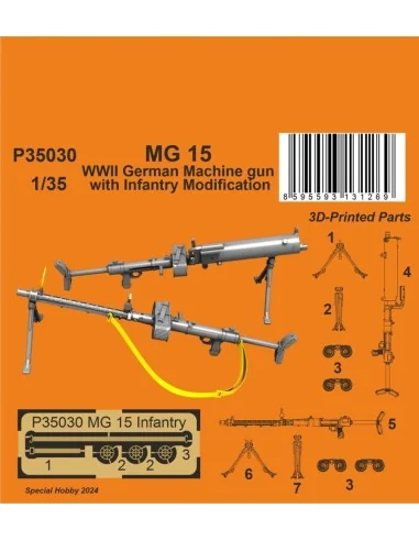 [NO_DESC] MG 15 Machine Gun with Infantry Modification, 1/35 - CMK ...