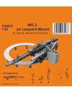 MG 3 on Leopard Mount / form Tamiya, Revell and ICM kits, 1/35 - CM...