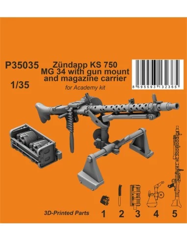 Zündapp KS 750 MG 34 with gun mount and magazine carrier / for Acad...