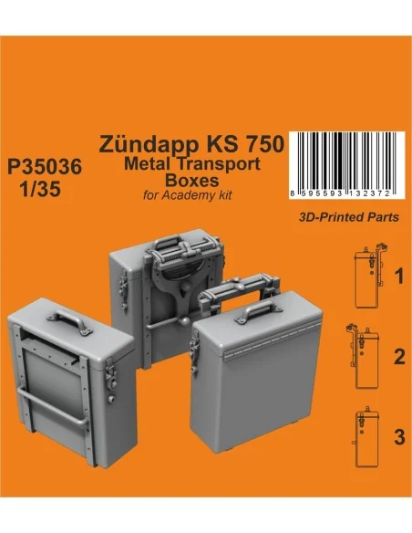 [NO_DESC] Zündapp KS 750 Metal Transport Boxes / for Academy kit, 1...