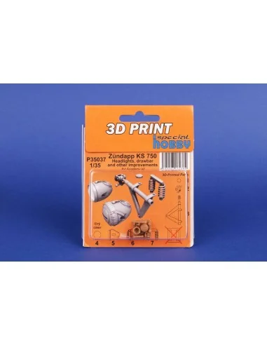 Zündapp KS 750 Headlights, drawbar and other improvements 1/35 / fo...