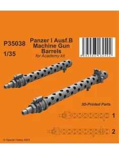 Panzer I ausf.B Machine Gun Barrels / for Academy kit, 1/35 - CMK 1...