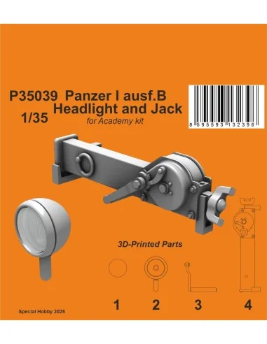 [NO_DESC] Panzer I ausf.B Headlight and Jack 1/35 / for Academy kit...