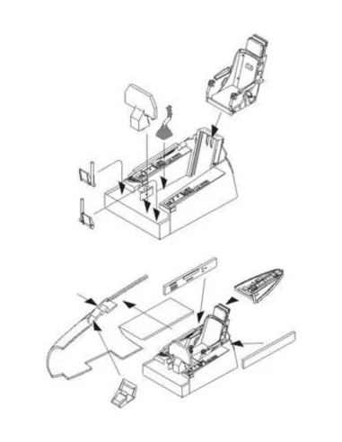 [NO_DESC] F-86F Interior set, 1/72 - CMK 129-7273