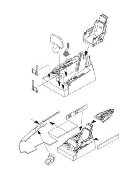 F-86F Interior set, 1/72 - CMK 129-7273